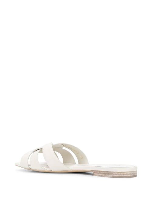 White leather Tribute sandals Saint Laurent | 571952BZC009008